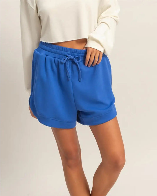 Cobalt Blue Lounge Casual Shorts