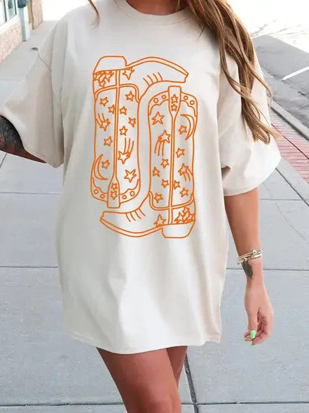 Orange Boots Graphic Tee