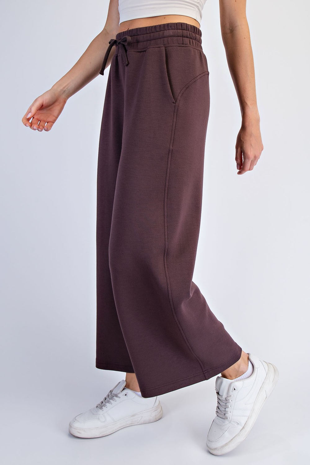 Espresso Cropped Wide Leg Pant