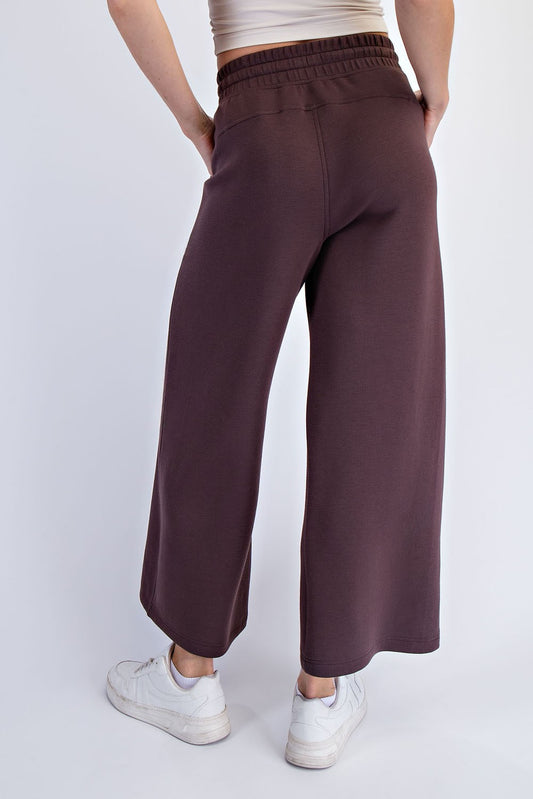 Espresso Cropped Wide Leg Pant
