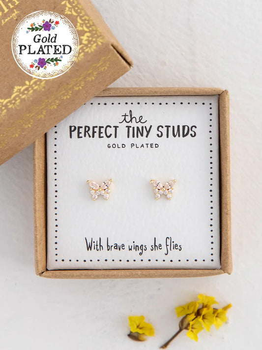 Natural Life Perfect Butterfly Tiny Stud Earrings