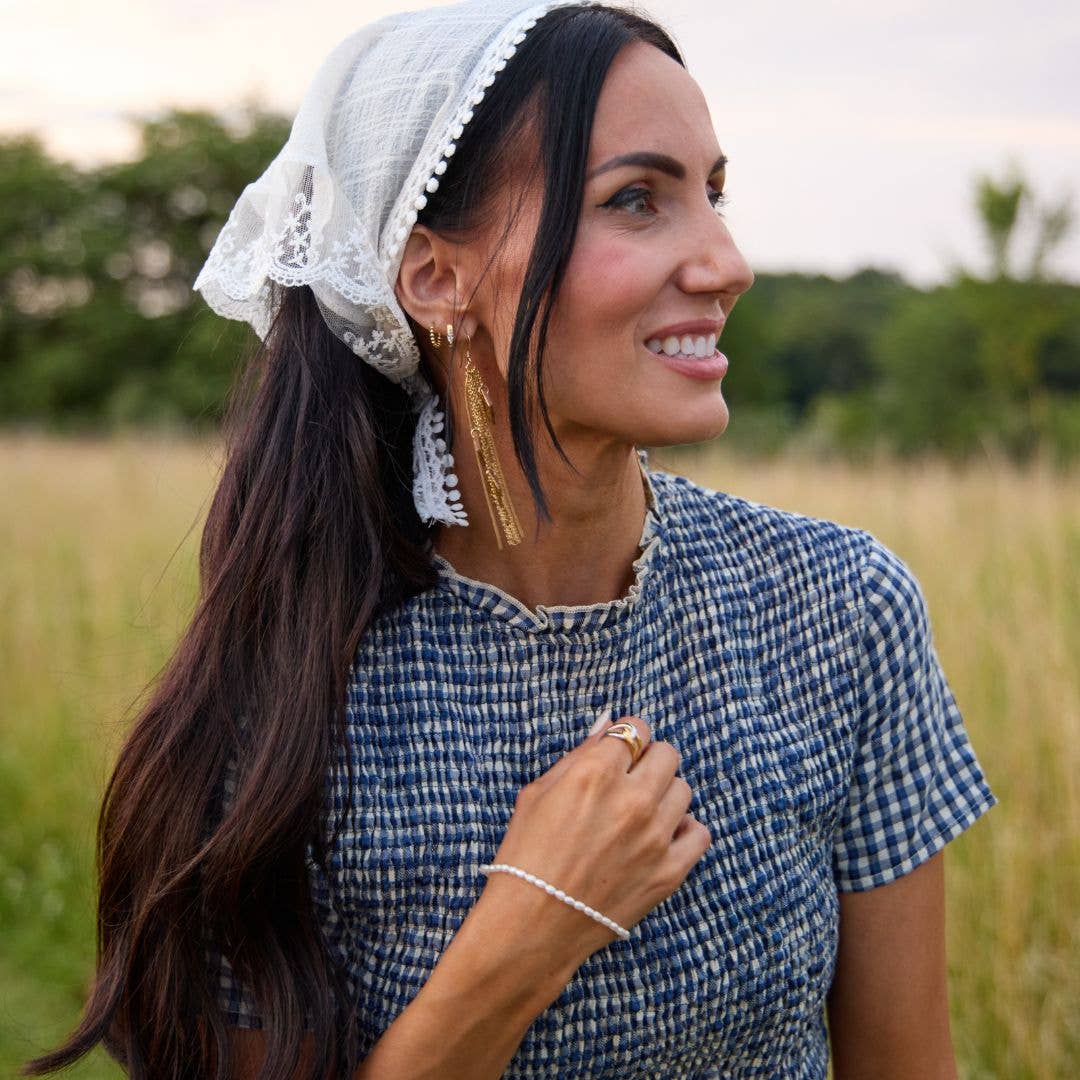 Hammered Gold Jolene Chain Statement Earrings