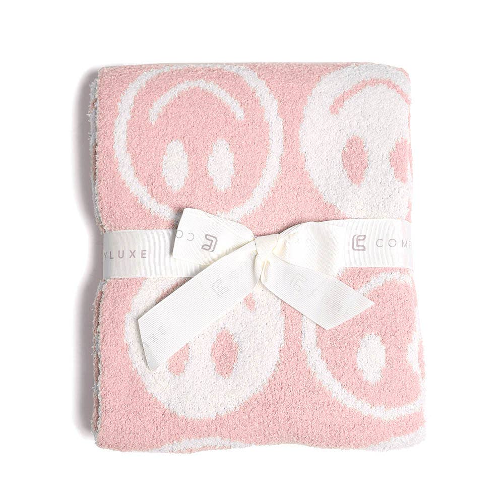 Smile Patterned Reversible Kids Throw Blanket
