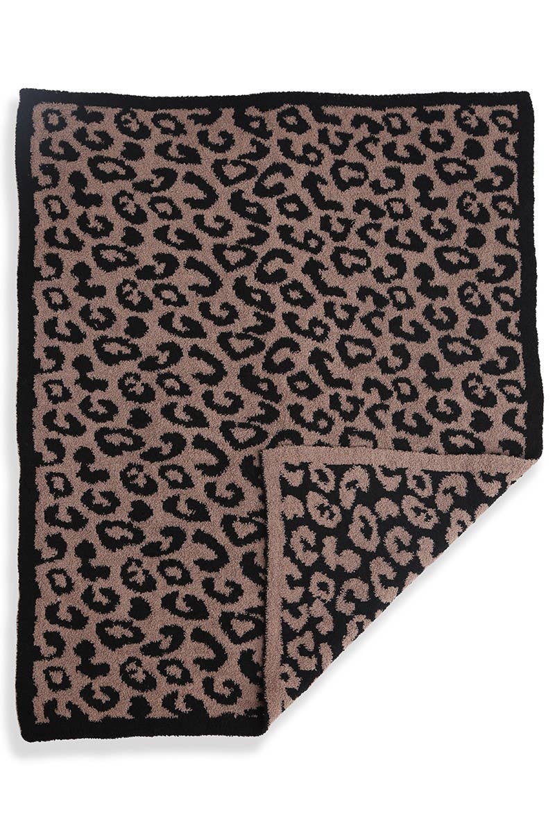 Pink Kids Leopard Print Luxury Soft Throw Blanket