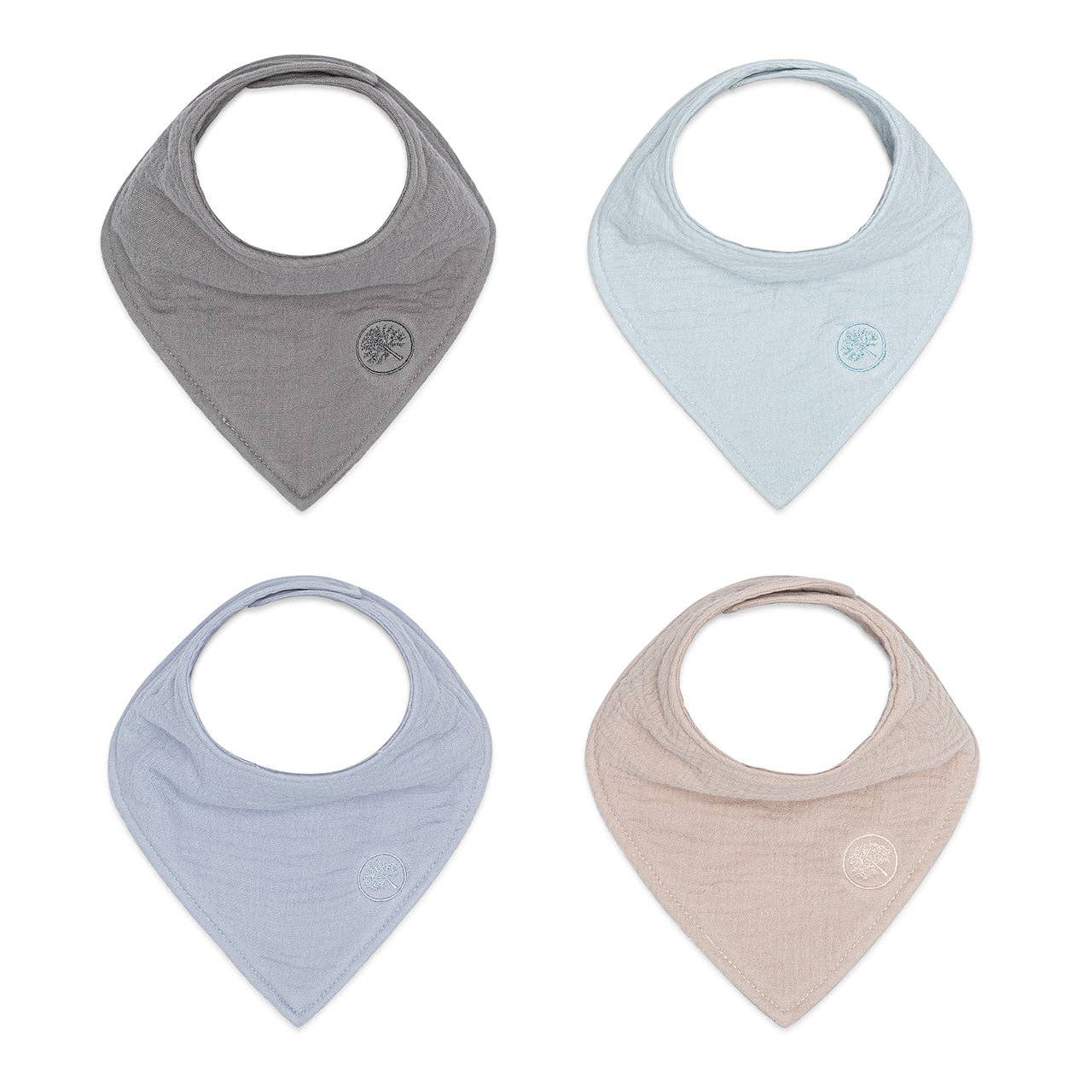 Stormy Muslin Bandana Bibs Set
