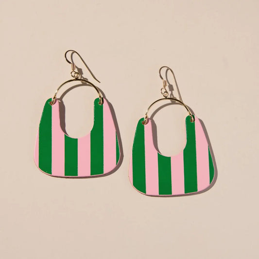 Cameo Stripe Noras - Nickel & Suede