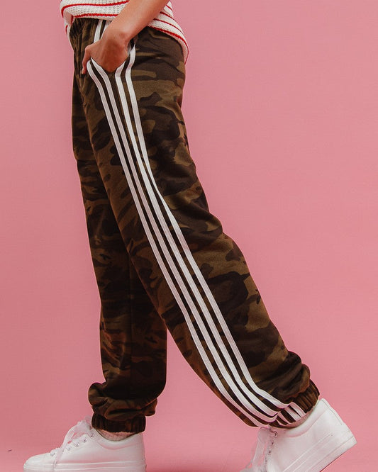 Camo Side Lines Camouflage Track Pants