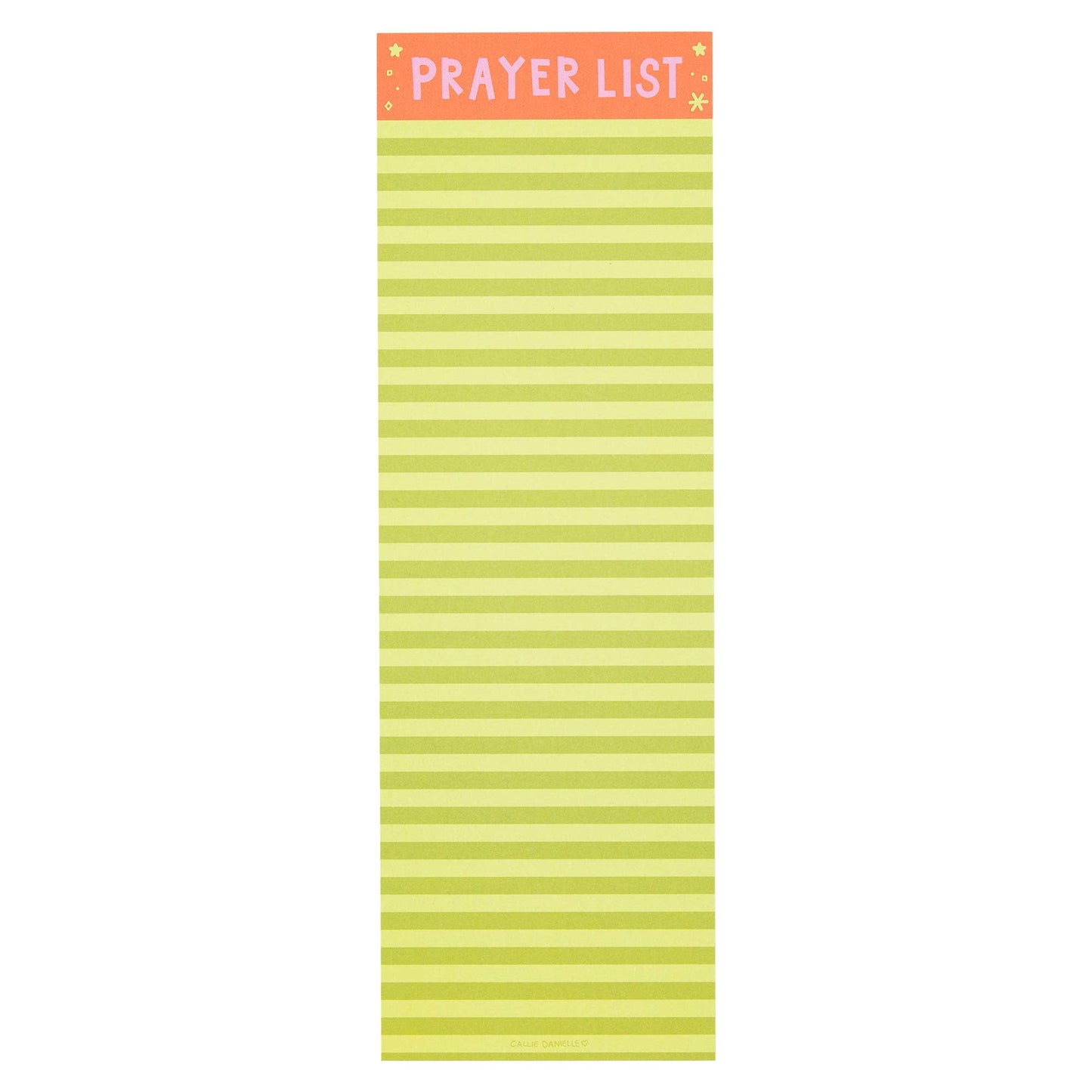 Green Stripe Prayer List 4x12 Notepad