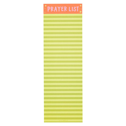 Green Stripe Prayer List 4x12 Notepad