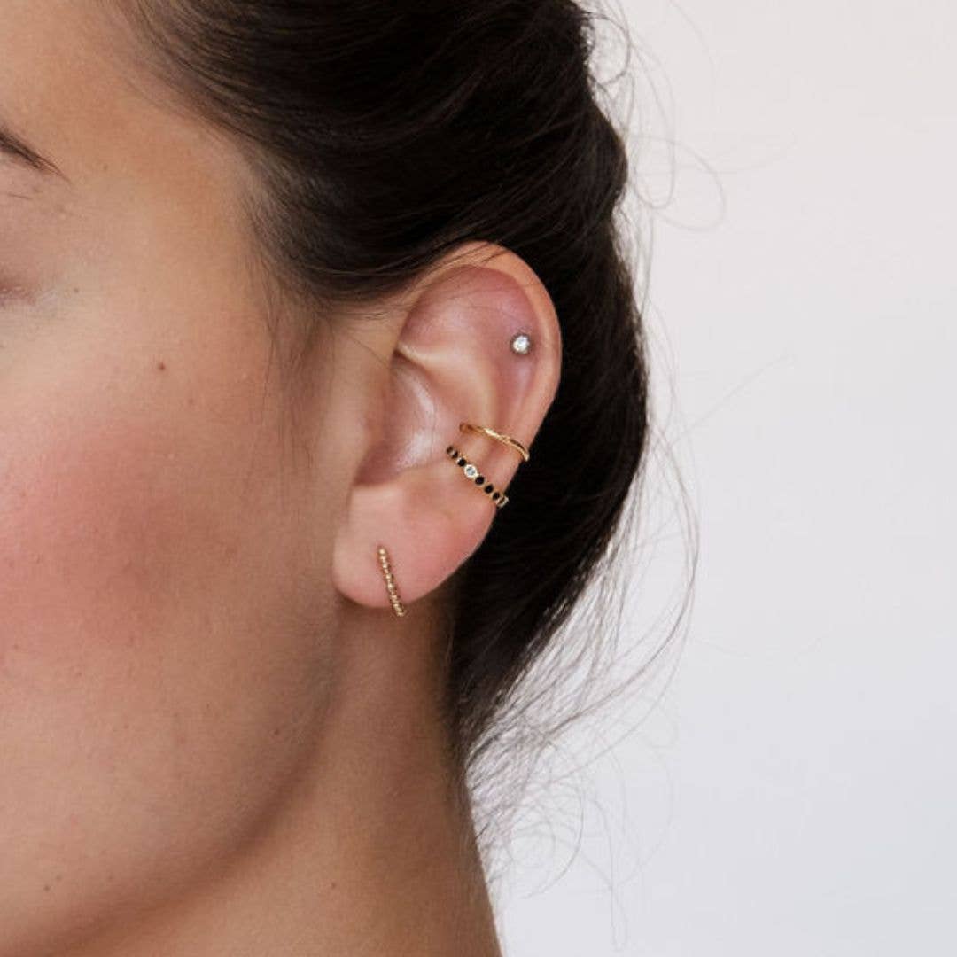 Gold Chloe Huggies Nickel & Suede