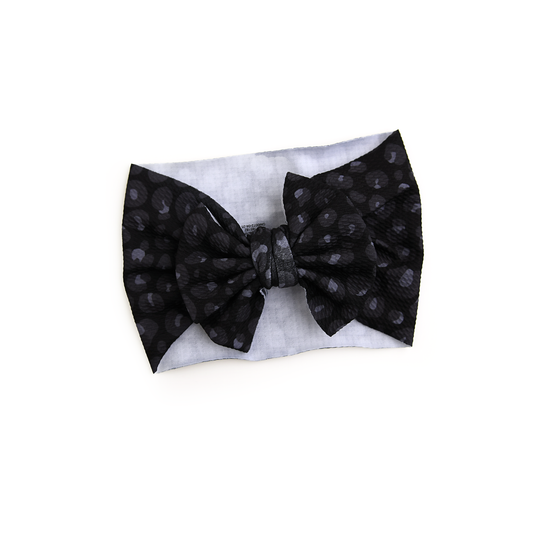 Ash Black Leopard HEADWRAP