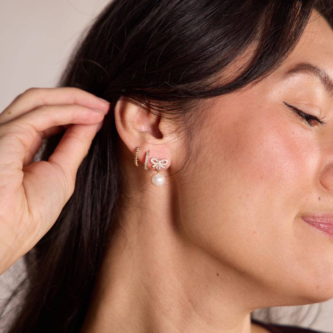 Gold Chloe Huggies Nickel & Suede