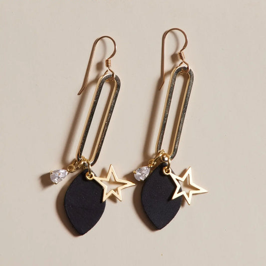 Black Colette - Nickel & Suede