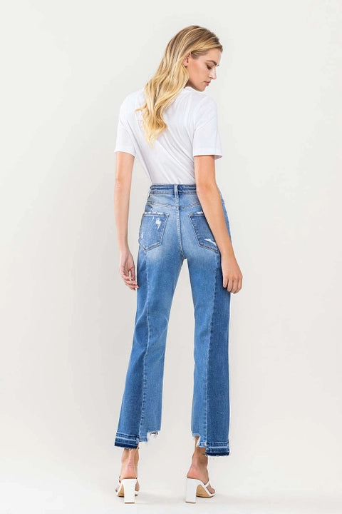 Flying Monkey High rise crop contrast jean