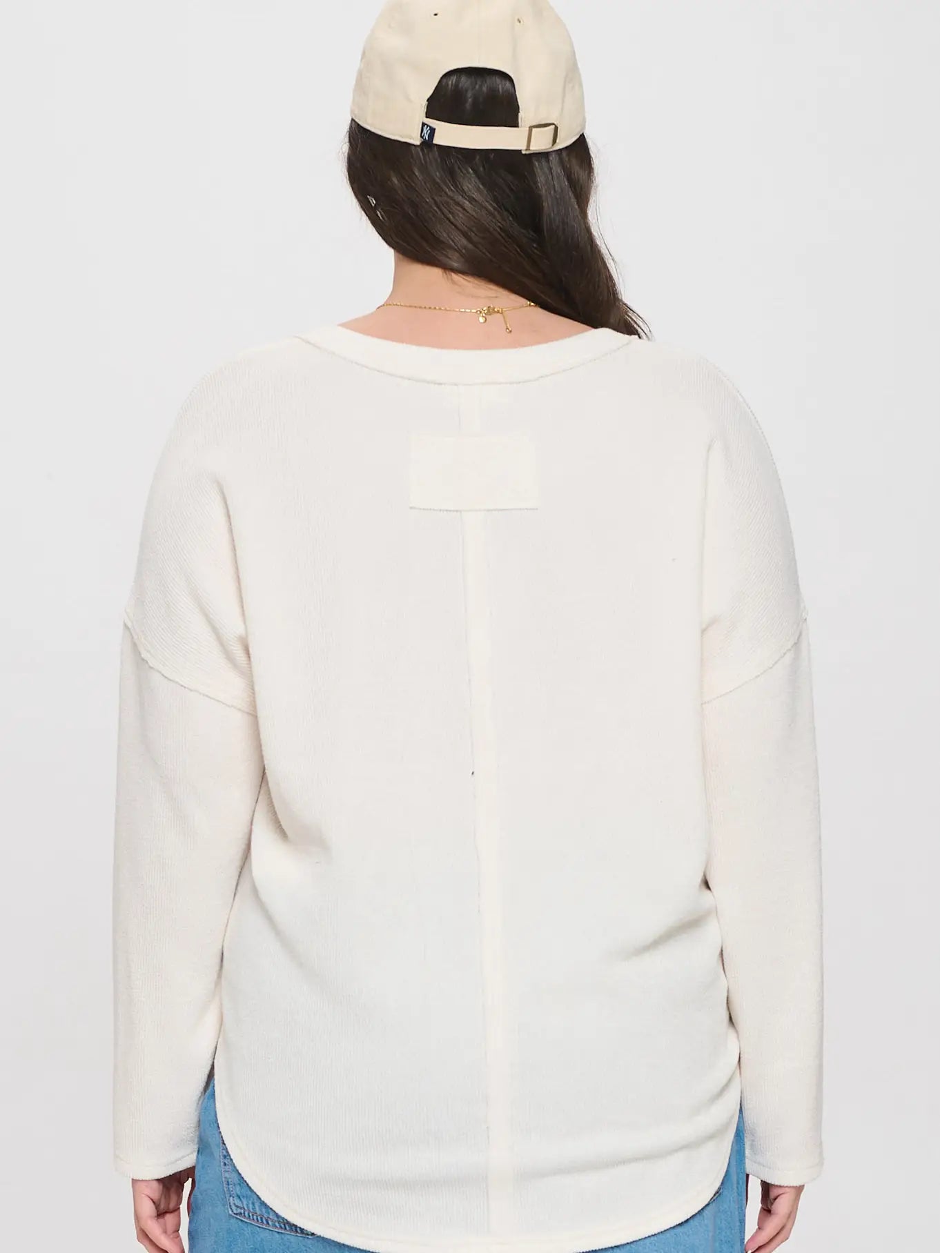 Solid Notch Neck Knit Top