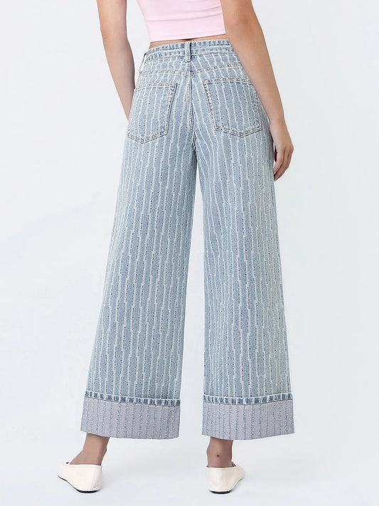 Flying Monkey Hey Sun Wide Leg Detail Jeans