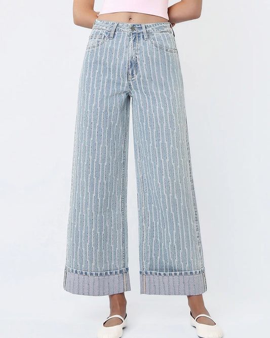 Flying Monkey Hey Sun Wide Leg Detail Jeans