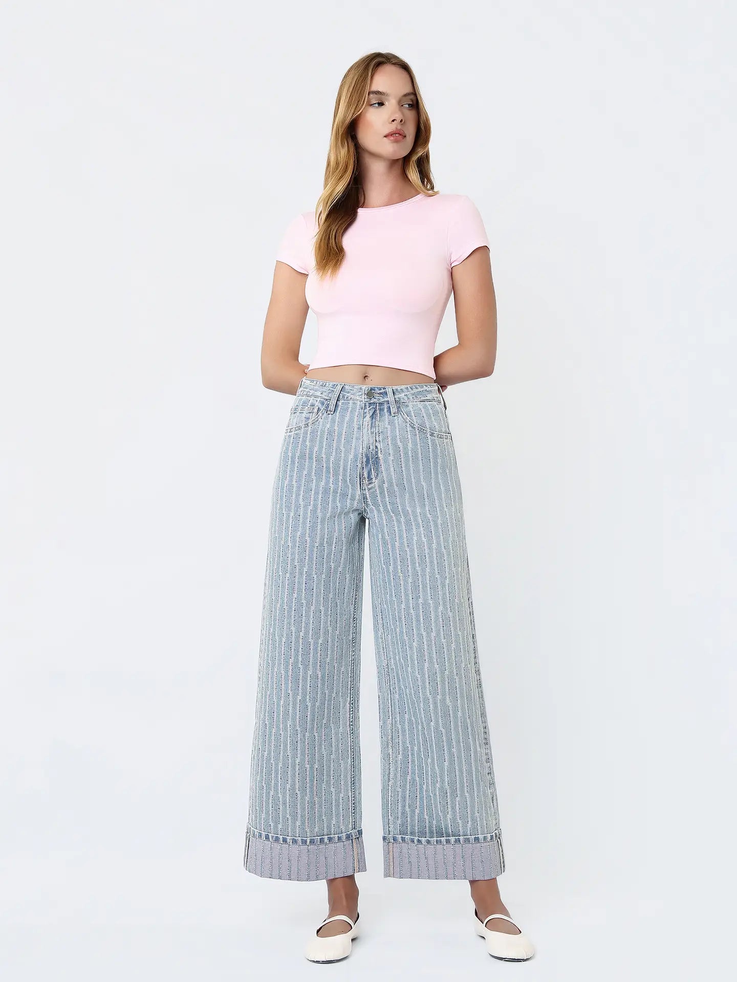 Flying Monkey Hey Sun Wide Leg Detail Jeans