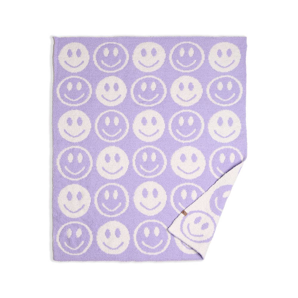 Smile Patterned Reversible Kids Throw Blanket