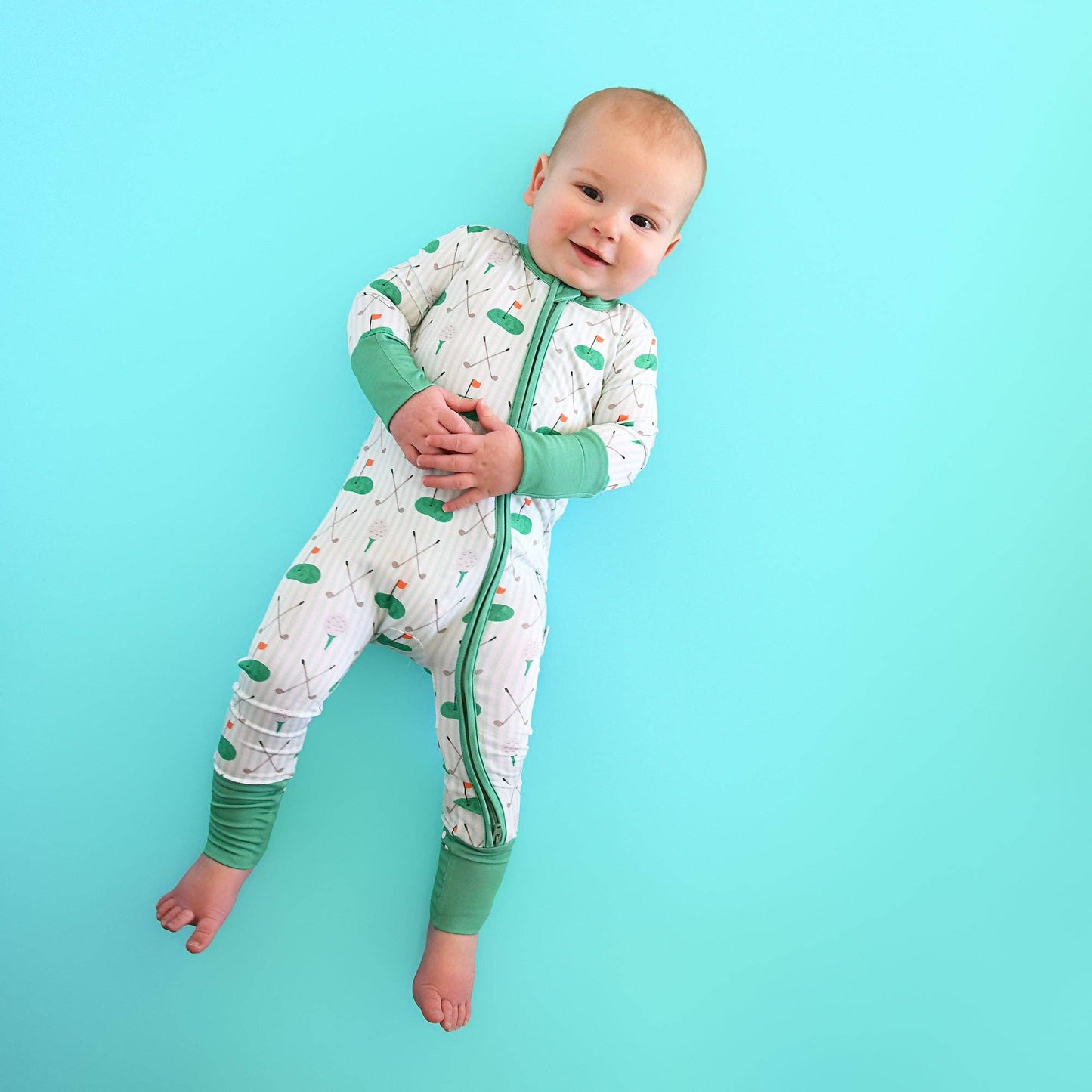 Scottie Golf ZIP Bamboo One Piece Golf Baby Outfit