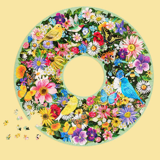 Spring Floral Wreath 1000 Piece Puzzle