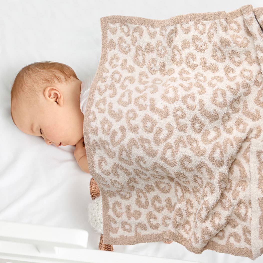 Pink Kids Leopard Print Luxury Soft Throw Blanket