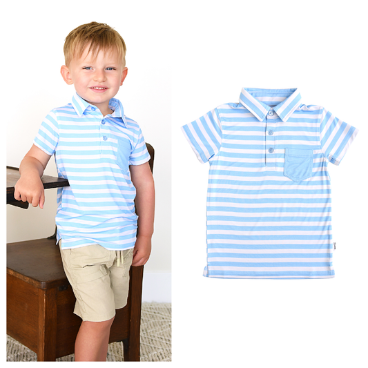 Hudson POLO SHIRT Back to School Boys BambooTop