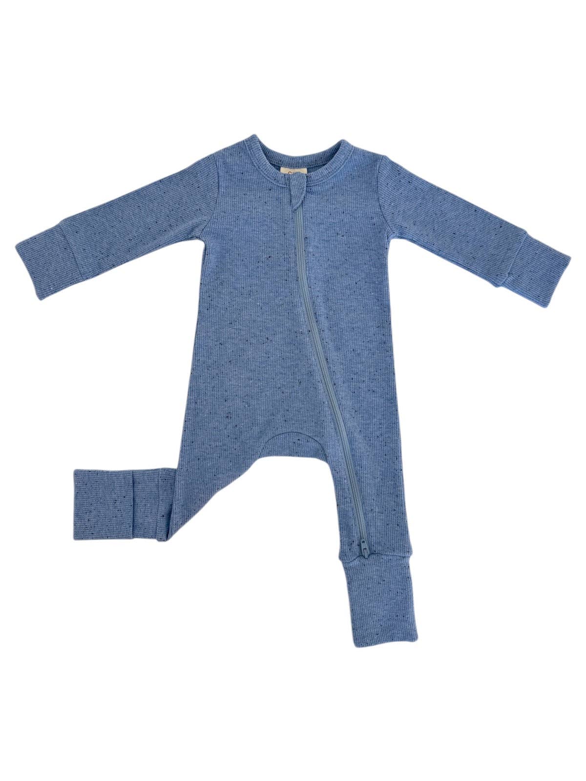 Blue Speckle / 2-Way Zip Romper