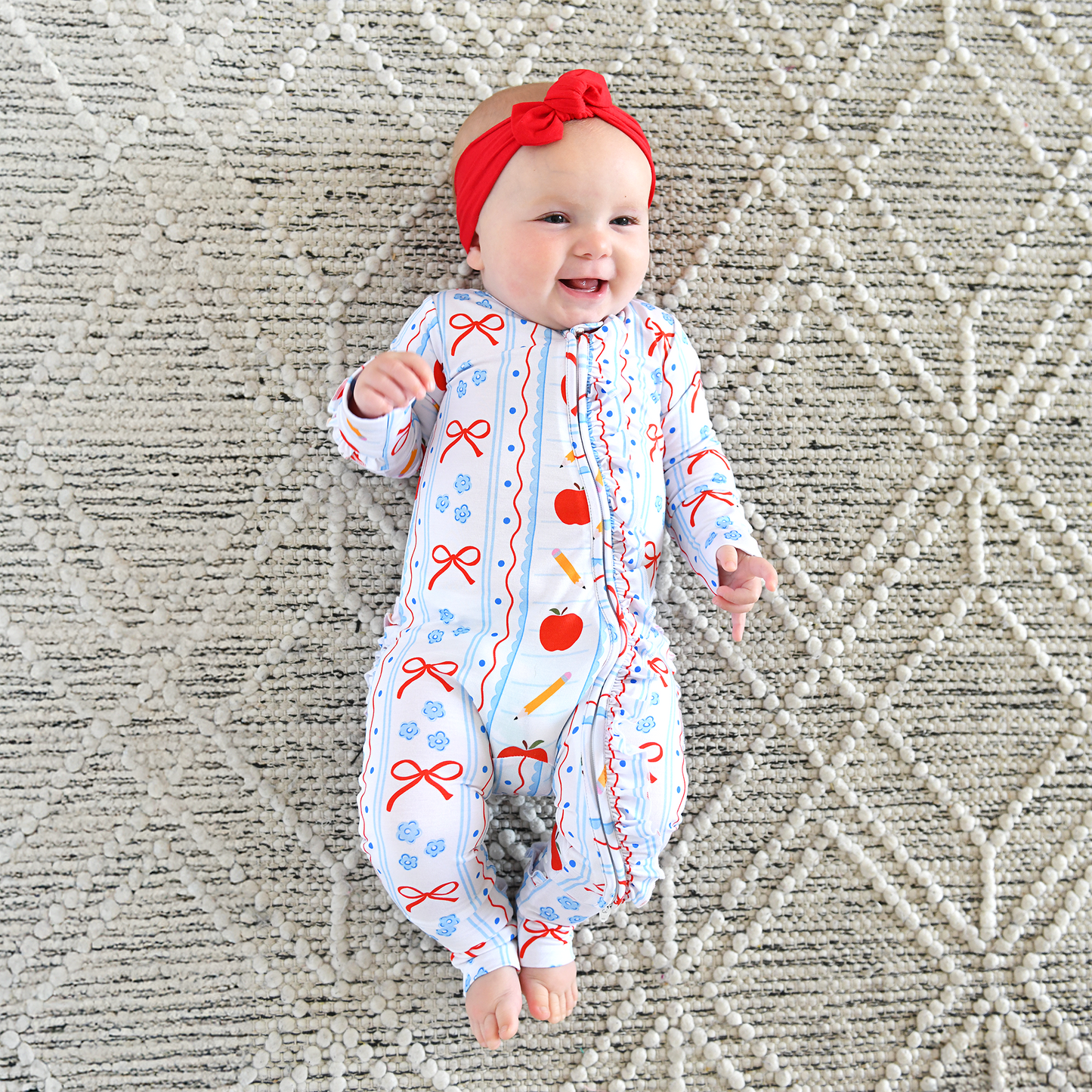 Macy RUFFLE ZIP Bamboo One Piece Baby Outfit