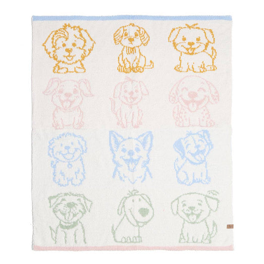 Child's Multi Puppy Pattern Throw Blanket