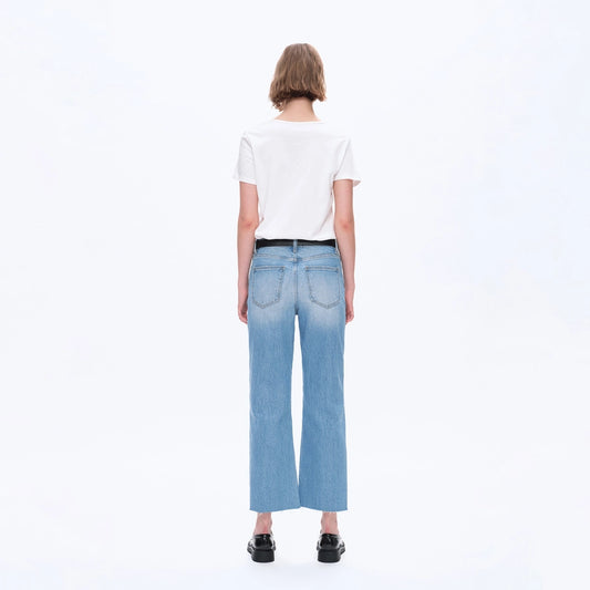 BAYEAS High Rise Double Seam Straight Leg