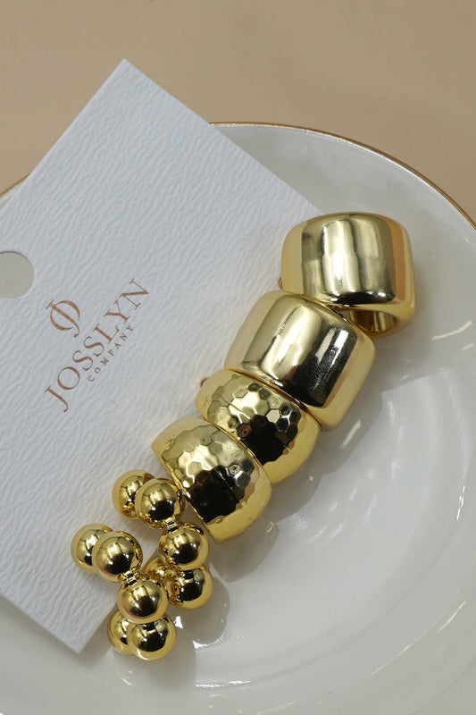 Classic Trio thick Hoop Earrings