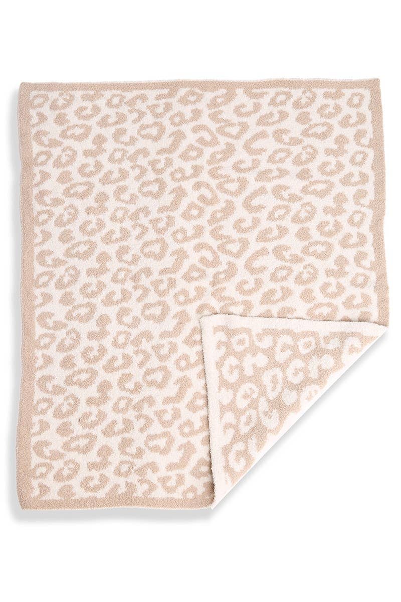 Pink Kids Leopard Print Luxury Soft Throw Blanket