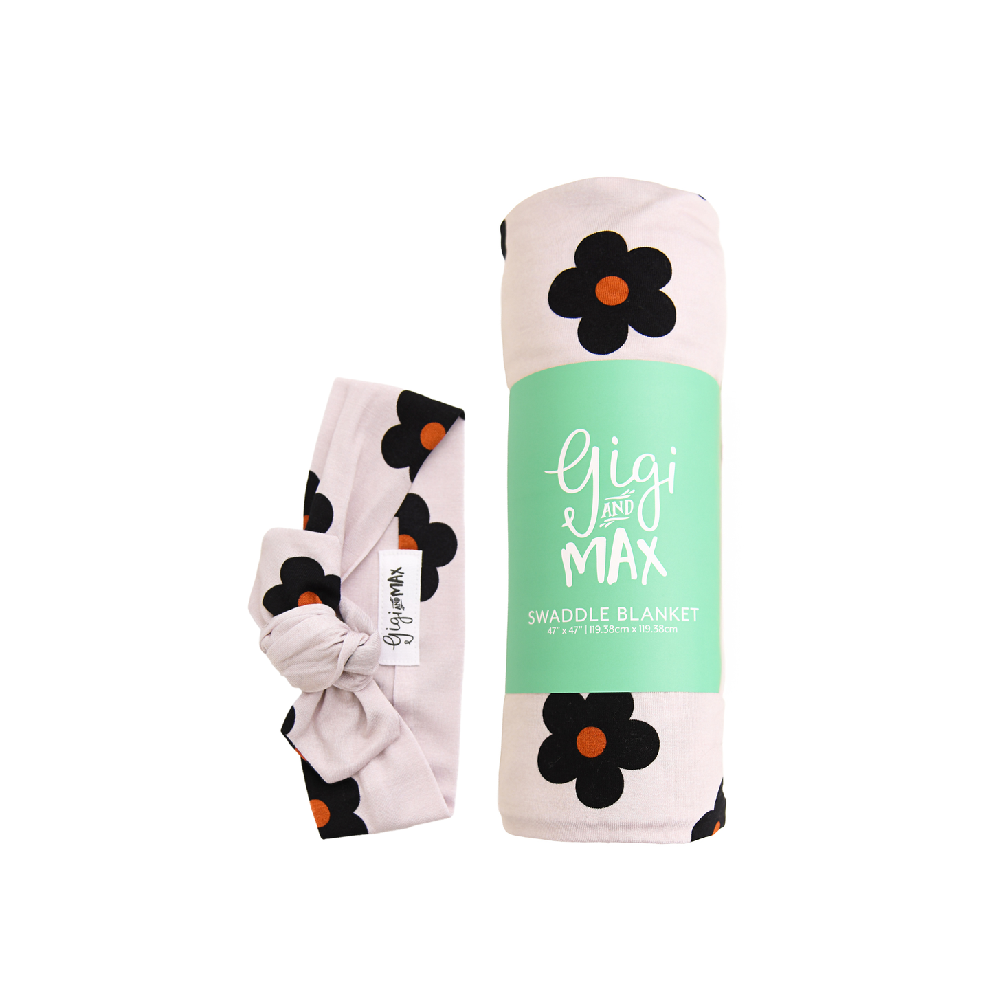 Lizzy SWADDLE Bamboo Floral Baby Blanket Coming Home Gift