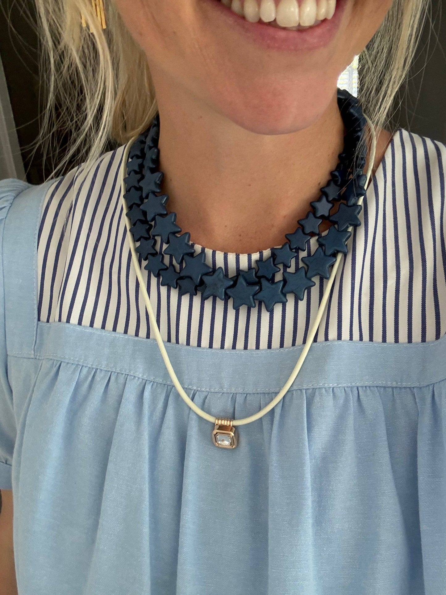 Sea Star Necklace - Small - Navy