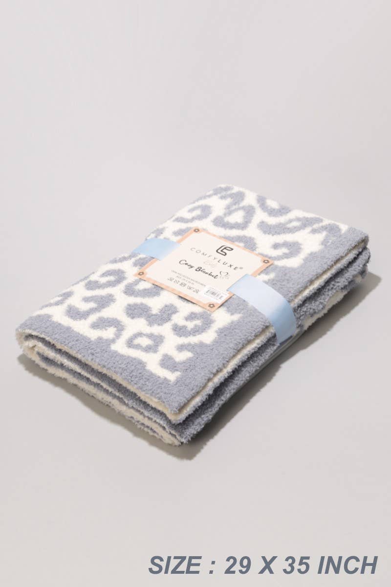 Pink Kids Leopard Print Luxury Soft Throw Blanket