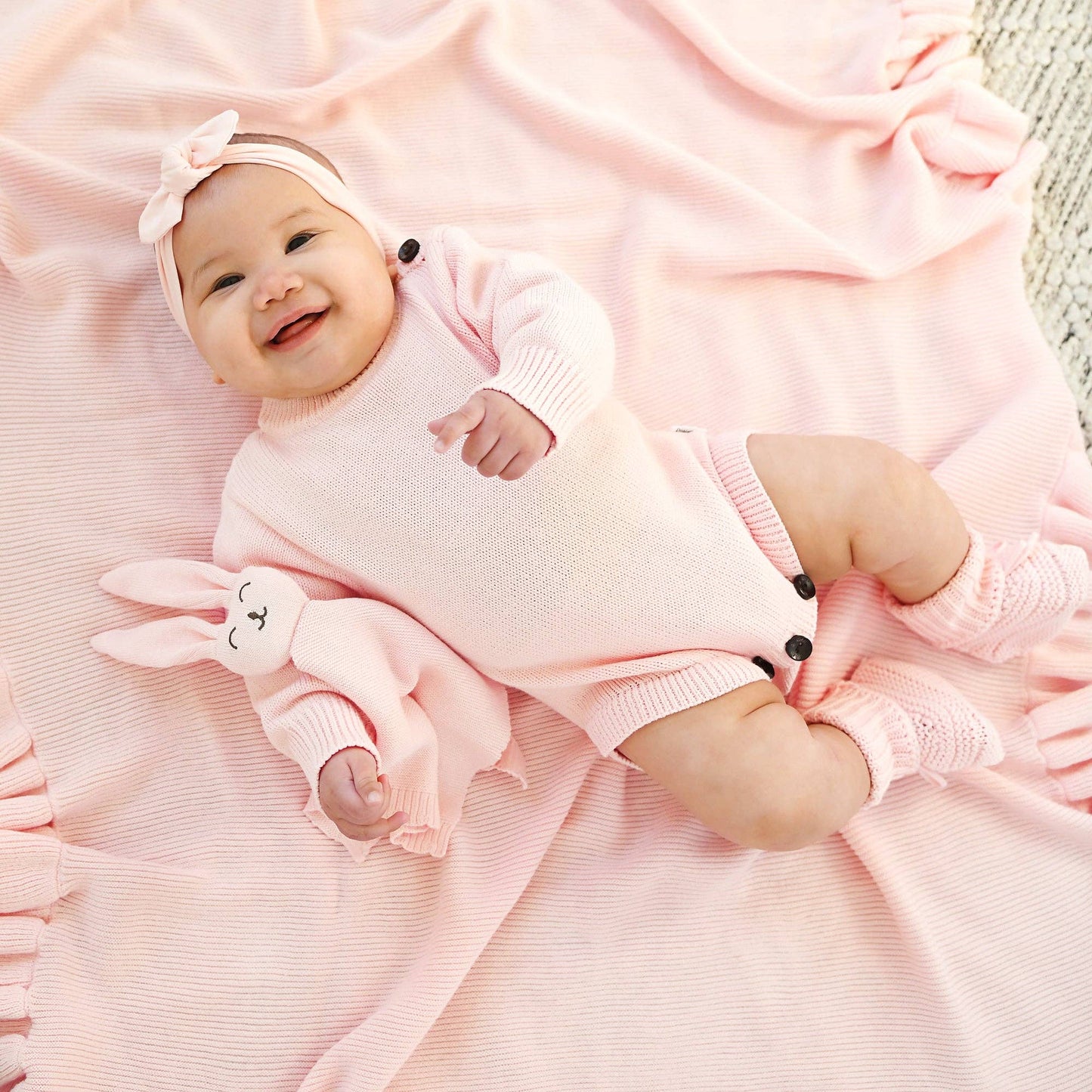 Light Pink TOPKNOT HEADBAND Bamboo Keepsake Hair Accessory