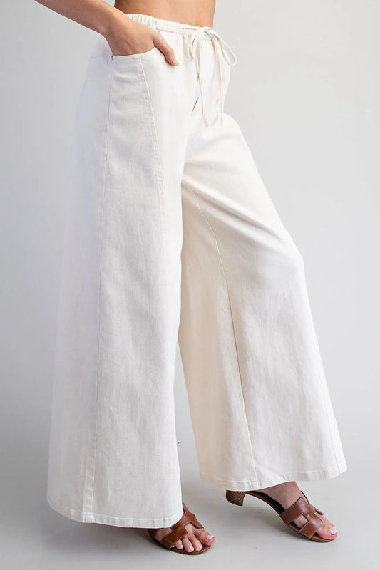 Cream Wide Leg Pant