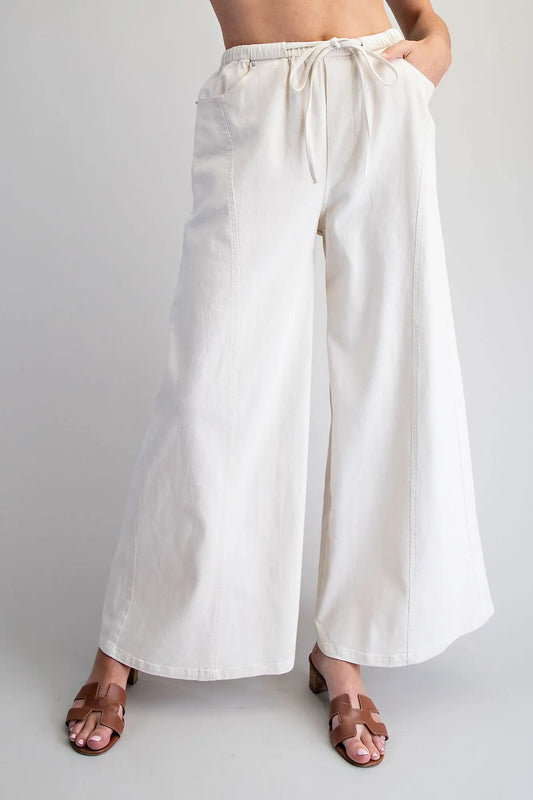 Cream Wide Leg Pant