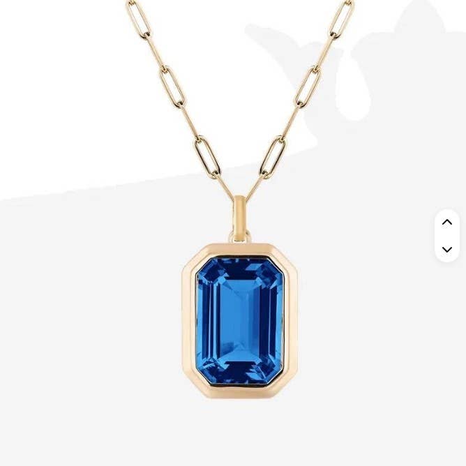 Stainless Steel Square Stone necklace