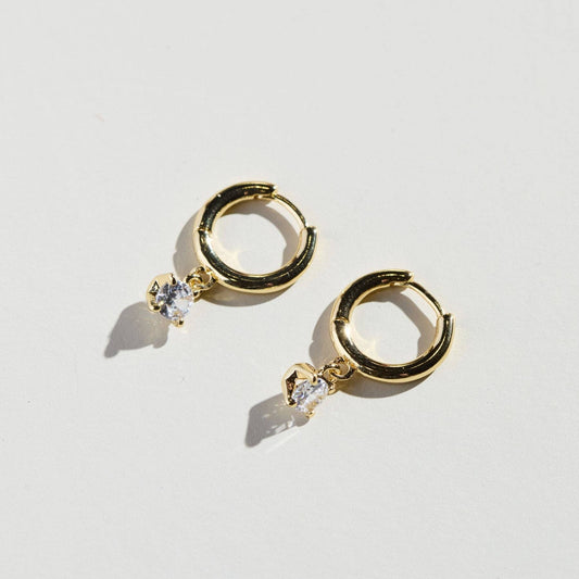 Gold Ellie Huggies Nickel & Suede