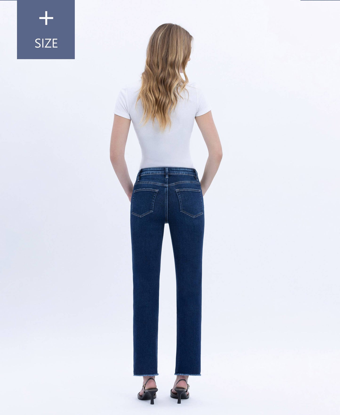 Vervet High Rise Slim Straight Dark Jean Plus
