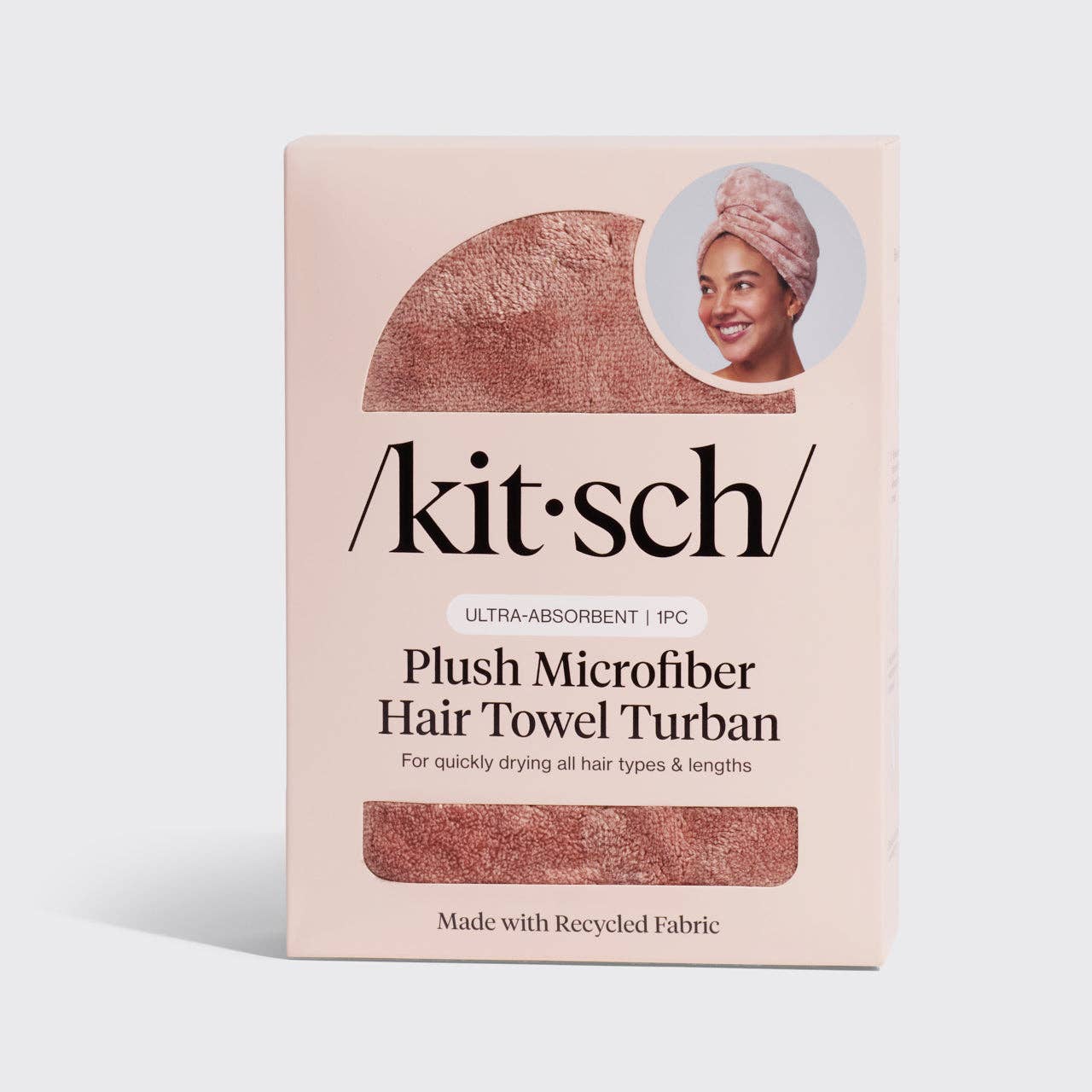 Terracotta Plush Microfiber Hair Towel Turban