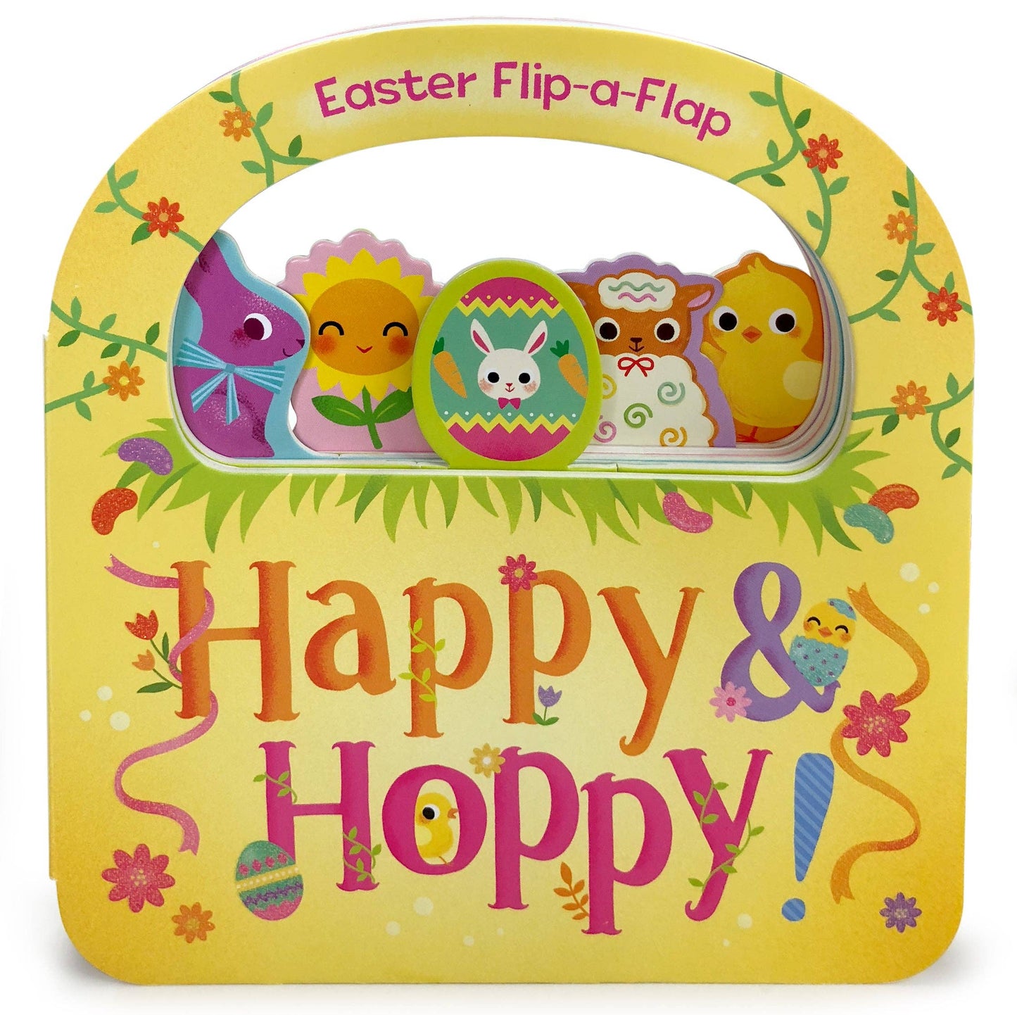 Happy & Hoppy Easter Flip-a-Flap Board Book with Handle