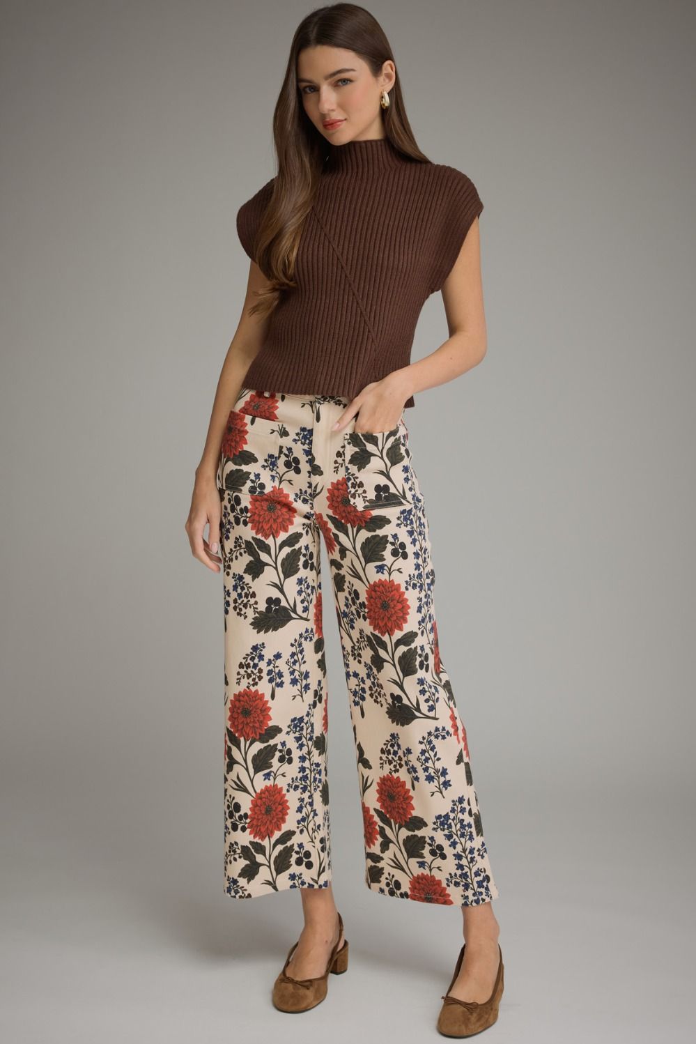 Floral Wide Leg Pants