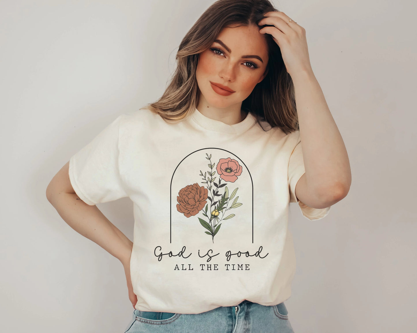 God Is Good Floral Graphic Tee