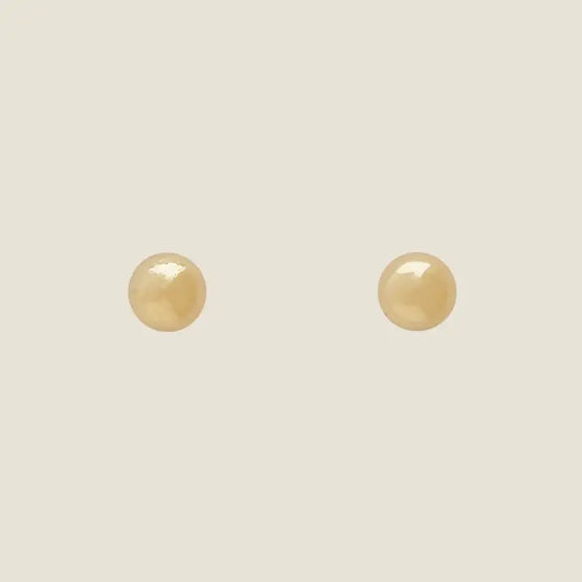 Gold Ball Studs XS - Nickel & Suede