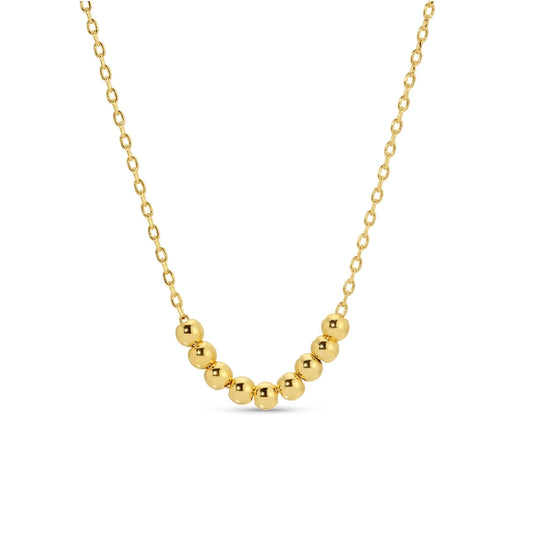 Gold Simple Bead Necklace
