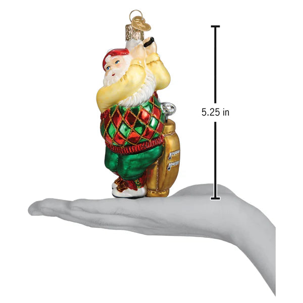 Old World Golfing Santa Ornament