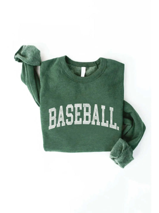 Green Baseball Graphic Sweatshirt